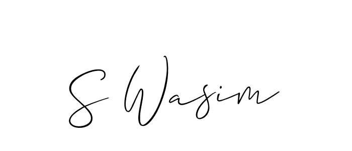 if you are searching for the best signature style for your name S Wasim. so please give up your signature search. here we have designed multiple signature styles  using Allison_Script. S Wasim signature style 2 images and pictures png