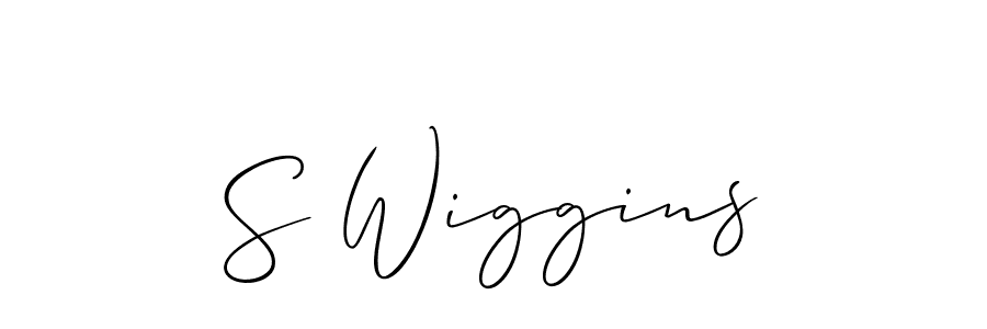 How to make S Wiggins name signature. Use Allison_Script style for creating short signs online. This is the latest handwritten sign. S Wiggins signature style 2 images and pictures png
