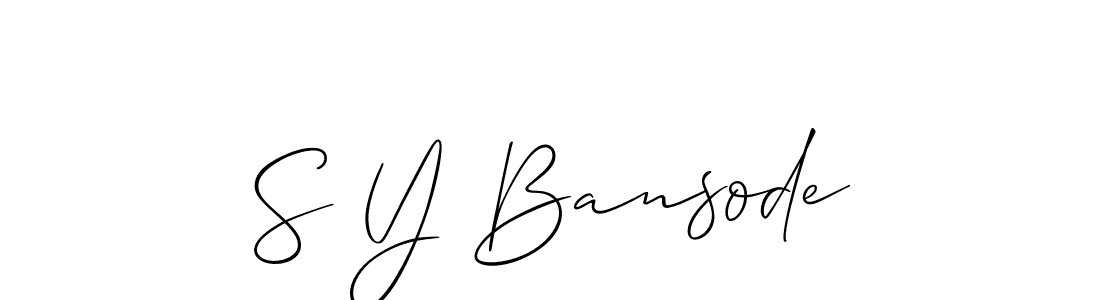 Once you've used our free online signature maker to create your best signature Allison_Script style, it's time to enjoy all of the benefits that S Y Bansode name signing documents. S Y Bansode signature style 2 images and pictures png