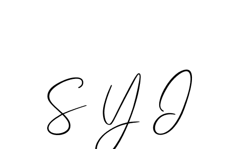 Use a signature maker to create a handwritten signature online. With this signature software, you can design (Allison_Script) your own signature for name S Y I. S Y I signature style 2 images and pictures png