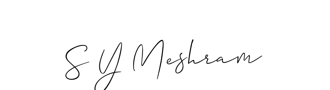 How to make S Y Meshram name signature. Use Allison_Script style for creating short signs online. This is the latest handwritten sign. S Y Meshram signature style 2 images and pictures png
