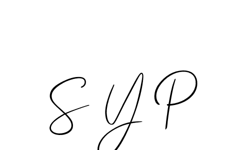 How to make S Y P name signature. Use Allison_Script style for creating short signs online. This is the latest handwritten sign. S Y P signature style 2 images and pictures png