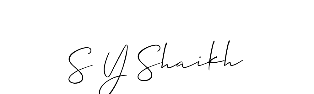 It looks lik you need a new signature style for name S Y Shaikh. Design unique handwritten (Allison_Script) signature with our free signature maker in just a few clicks. S Y Shaikh signature style 2 images and pictures png