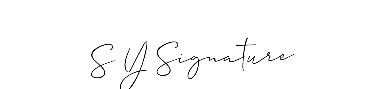 Also You can easily find your signature by using the search form. We will create S Y Signature name handwritten signature images for you free of cost using Allison_Script sign style. S Y Signature signature style 2 images and pictures png