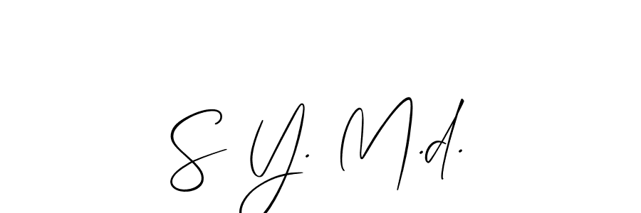 Also we have S Y. M.d. name is the best signature style. Create professional handwritten signature collection using Allison_Script autograph style. S Y. M.d. signature style 2 images and pictures png