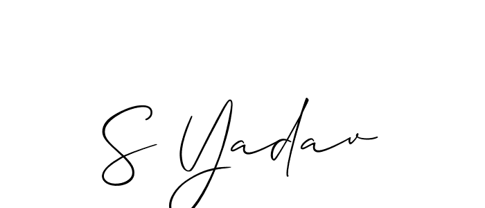 How to make S Yadav signature? Allison_Script is a professional autograph style. Create handwritten signature for S Yadav name. S Yadav signature style 2 images and pictures png