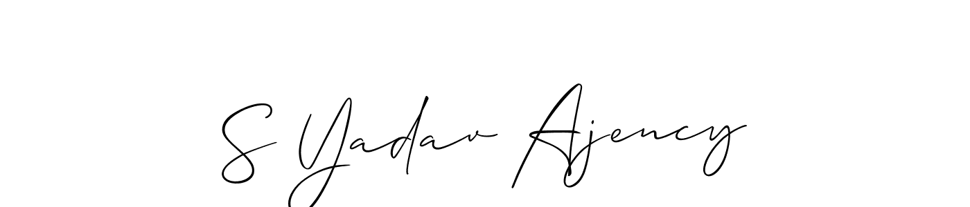 Make a beautiful signature design for name S Yadav Ajency. With this signature (Allison_Script) style, you can create a handwritten signature for free. S Yadav Ajency signature style 2 images and pictures png