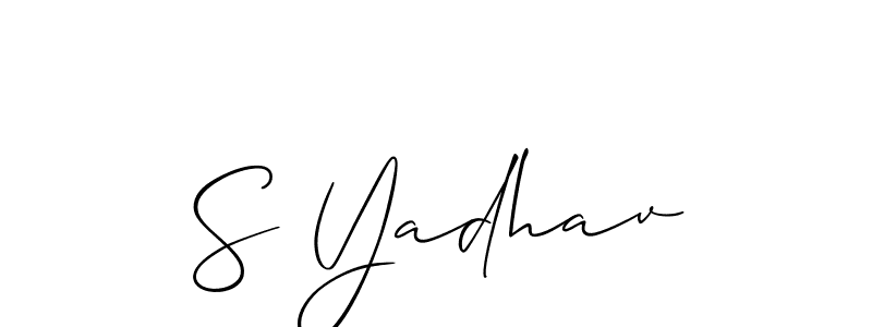 Best and Professional Signature Style for S Yadhav. Allison_Script Best Signature Style Collection. S Yadhav signature style 2 images and pictures png