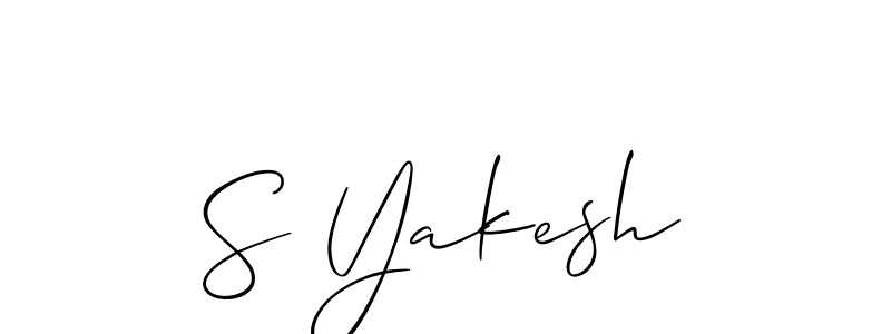 How to make S Yakesh name signature. Use Allison_Script style for creating short signs online. This is the latest handwritten sign. S Yakesh signature style 2 images and pictures png
