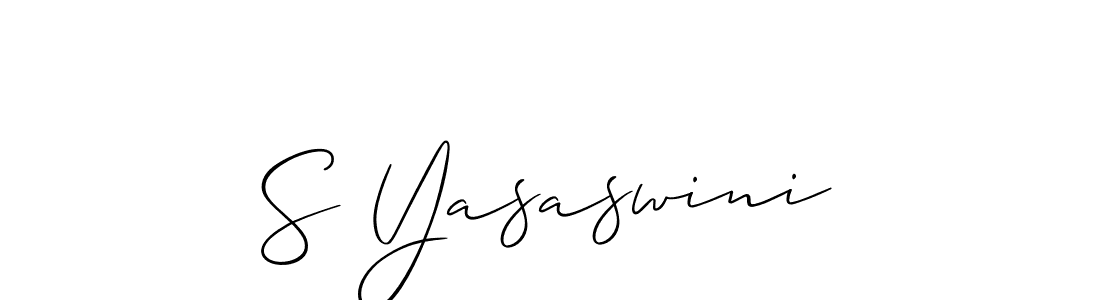 Best and Professional Signature Style for S Yasaswini. Allison_Script Best Signature Style Collection. S Yasaswini signature style 2 images and pictures png