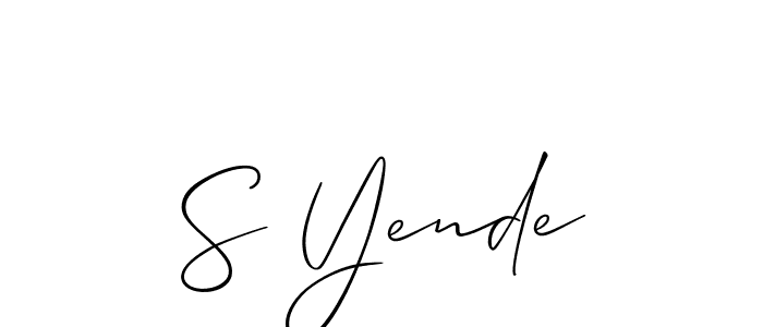 How to Draw S Yende signature style? Allison_Script is a latest design signature styles for name S Yende. S Yende signature style 2 images and pictures png