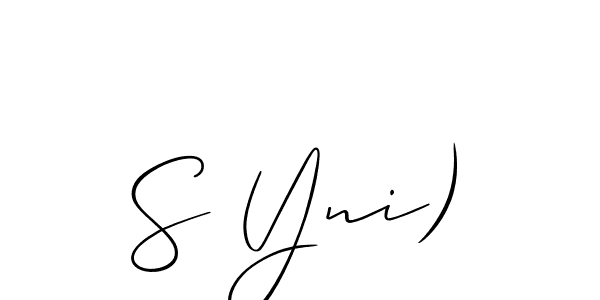 Design your own signature with our free online signature maker. With this signature software, you can create a handwritten (Allison_Script) signature for name S Yni). S Yni) signature style 2 images and pictures png