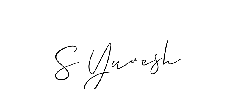 Make a beautiful signature design for name S Yuvesh. With this signature (Allison_Script) style, you can create a handwritten signature for free. S Yuvesh signature style 2 images and pictures png