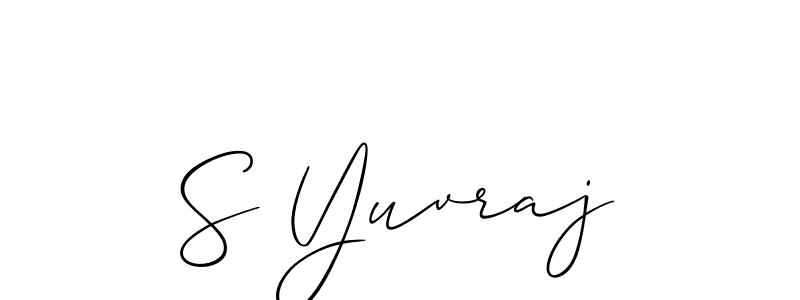 S Yuvraj stylish signature style. Best Handwritten Sign (Allison_Script) for my name. Handwritten Signature Collection Ideas for my name S Yuvraj. S Yuvraj signature style 2 images and pictures png