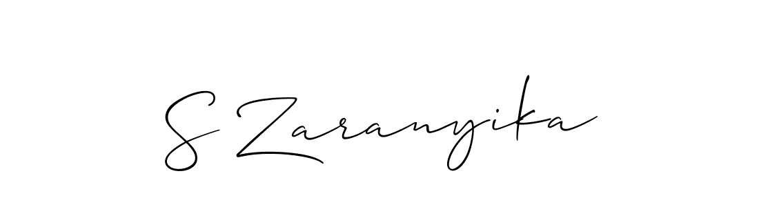 Similarly Allison_Script is the best handwritten signature design. Signature creator online .You can use it as an online autograph creator for name S Zaranyika. S Zaranyika signature style 2 images and pictures png