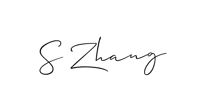 It looks lik you need a new signature style for name S Zhang. Design unique handwritten (Allison_Script) signature with our free signature maker in just a few clicks. S Zhang signature style 2 images and pictures png