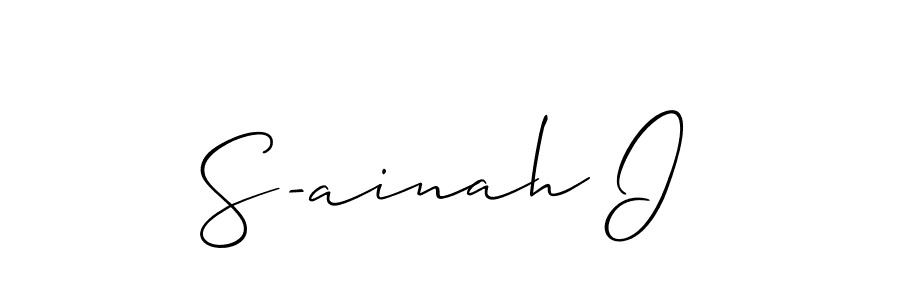 How to make S-ainah I name signature. Use Allison_Script style for creating short signs online. This is the latest handwritten sign. S-ainah I signature style 2 images and pictures png