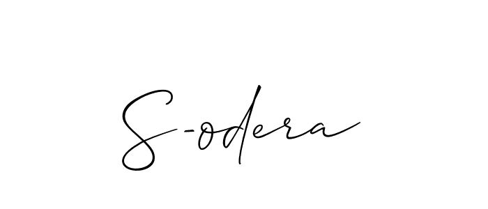 How to Draw S-odera signature style? Allison_Script is a latest design signature styles for name S-odera. S-odera signature style 2 images and pictures png