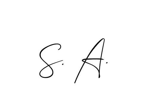 S. A. stylish signature style. Best Handwritten Sign (Allison_Script) for my name. Handwritten Signature Collection Ideas for my name S. A.. S. A. signature style 2 images and pictures png