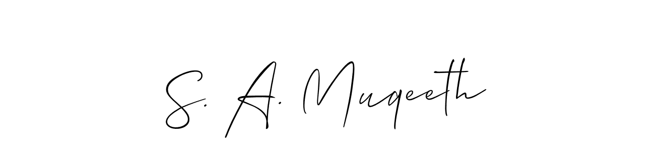 You can use this online signature creator to create a handwritten signature for the name S. A. Muqeeth. This is the best online autograph maker. S. A. Muqeeth signature style 2 images and pictures png