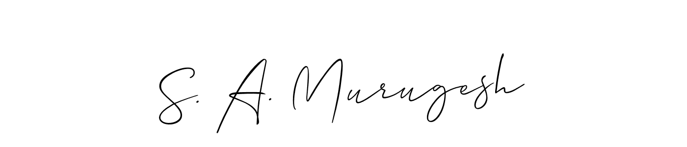 Use a signature maker to create a handwritten signature online. With this signature software, you can design (Allison_Script) your own signature for name S. A. Murugesh. S. A. Murugesh signature style 2 images and pictures png