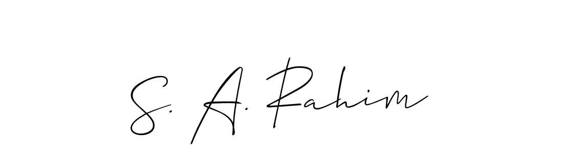 Once you've used our free online signature maker to create your best signature Allison_Script style, it's time to enjoy all of the benefits that S. A. Rahim name signing documents. S. A. Rahim signature style 2 images and pictures png