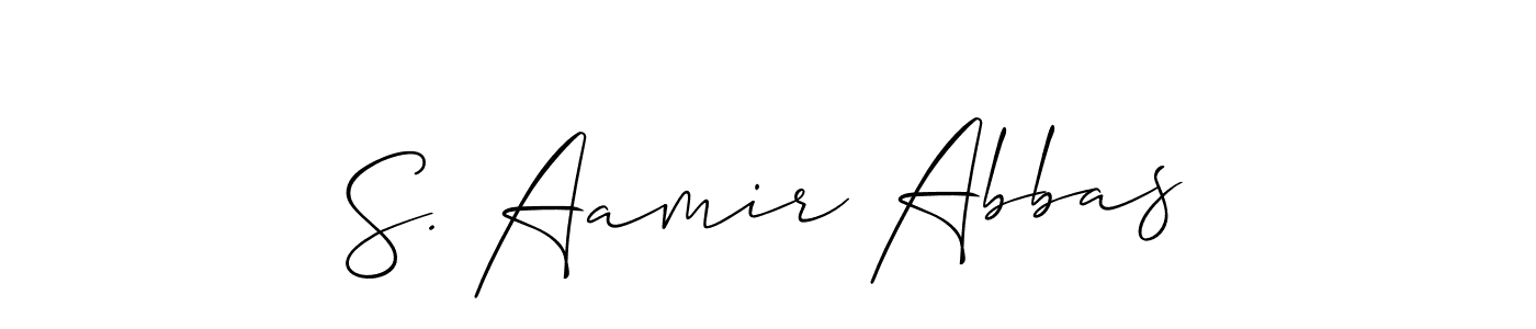 How to make S. Aamir Abbas signature? Allison_Script is a professional autograph style. Create handwritten signature for S. Aamir Abbas name. S. Aamir Abbas signature style 2 images and pictures png