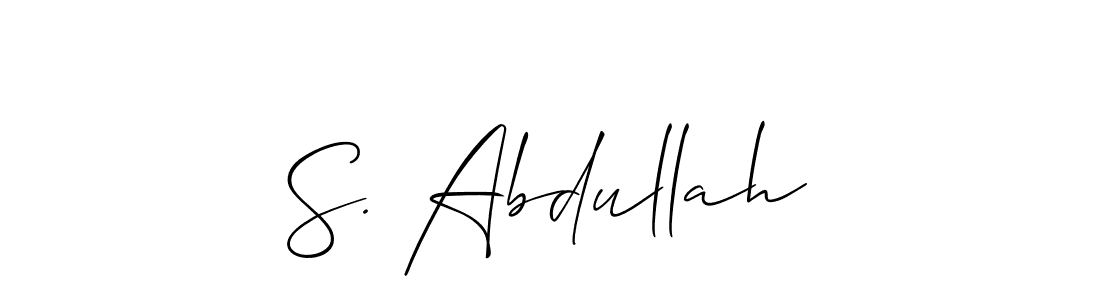 Also You can easily find your signature by using the search form. We will create S. Abdullah name handwritten signature images for you free of cost using Allison_Script sign style. S. Abdullah signature style 2 images and pictures png