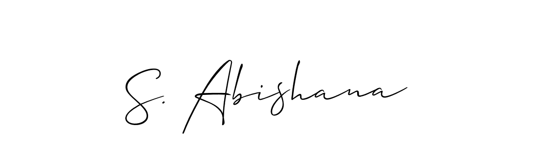 How to make S. Abishana signature? Allison_Script is a professional autograph style. Create handwritten signature for S. Abishana name. S. Abishana signature style 2 images and pictures png