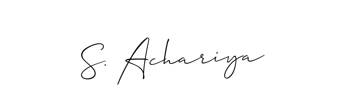 This is the best signature style for the S. Achariya name. Also you like these signature font (Allison_Script). Mix name signature. S. Achariya signature style 2 images and pictures png