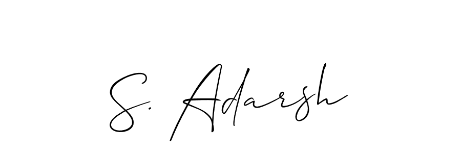 How to Draw S. Adarsh signature style? Allison_Script is a latest design signature styles for name S. Adarsh. S. Adarsh signature style 2 images and pictures png