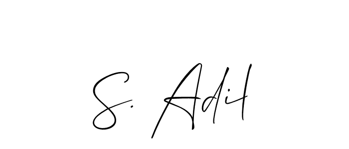 You should practise on your own different ways (Allison_Script) to write your name (S. Adil) in signature. don't let someone else do it for you. S. Adil signature style 2 images and pictures png