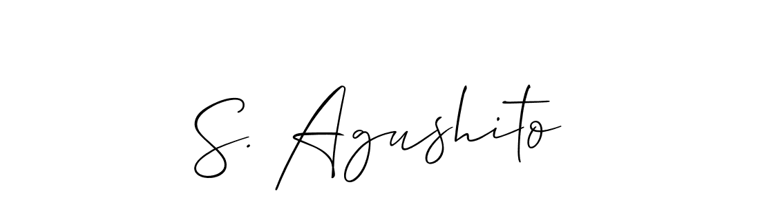 How to make S. Agushito signature? Allison_Script is a professional autograph style. Create handwritten signature for S. Agushito name. S. Agushito signature style 2 images and pictures png