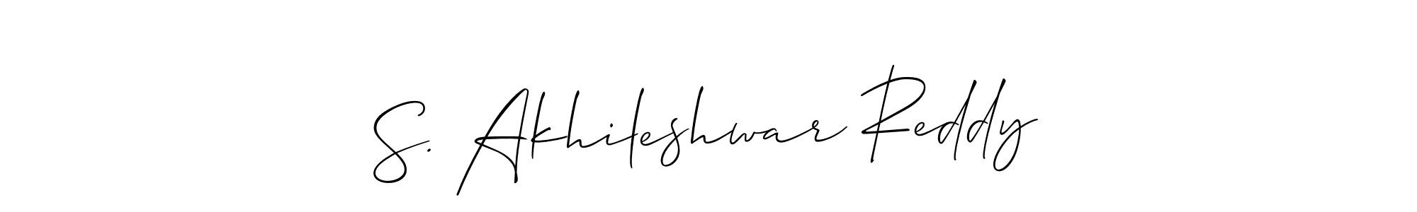 You should practise on your own different ways (Allison_Script) to write your name (S. Akhileshwar Reddy) in signature. don't let someone else do it for you. S. Akhileshwar Reddy signature style 2 images and pictures png