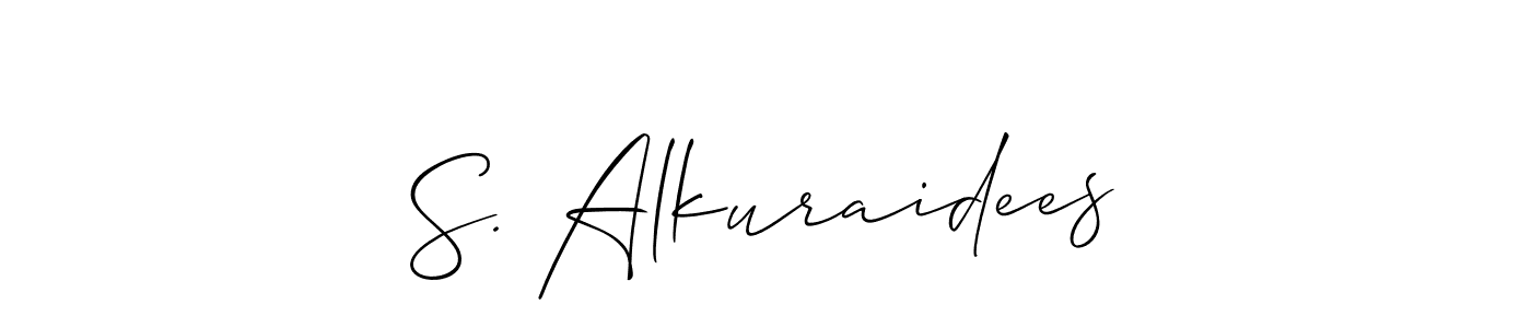 You can use this online signature creator to create a handwritten signature for the name S. Alkuraidees. This is the best online autograph maker. S. Alkuraidees signature style 2 images and pictures png