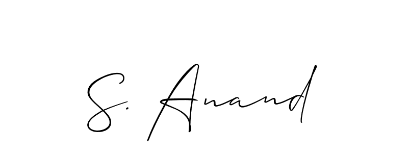 It looks lik you need a new signature style for name S. Anand. Design unique handwritten (Allison_Script) signature with our free signature maker in just a few clicks. S. Anand signature style 2 images and pictures png