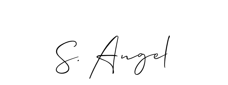 Similarly Allison_Script is the best handwritten signature design. Signature creator online .You can use it as an online autograph creator for name S. Angel. S. Angel signature style 2 images and pictures png