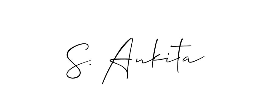 S. Ankita stylish signature style. Best Handwritten Sign (Allison_Script) for my name. Handwritten Signature Collection Ideas for my name S. Ankita. S. Ankita signature style 2 images and pictures png