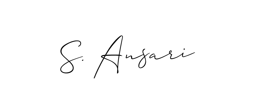 How to Draw S. Ansari signature style? Allison_Script is a latest design signature styles for name S. Ansari. S. Ansari signature style 2 images and pictures png