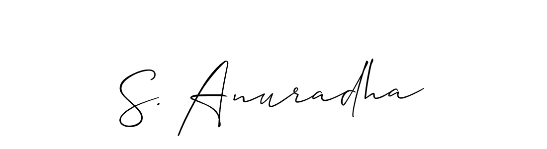 Create a beautiful signature design for name S. Anuradha. With this signature (Allison_Script) fonts, you can make a handwritten signature for free. S. Anuradha signature style 2 images and pictures png