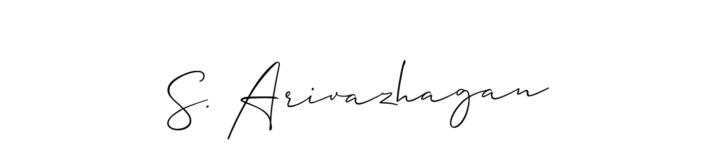 This is the best signature style for the S. Arivazhagan name. Also you like these signature font (Allison_Script). Mix name signature. S. Arivazhagan signature style 2 images and pictures png