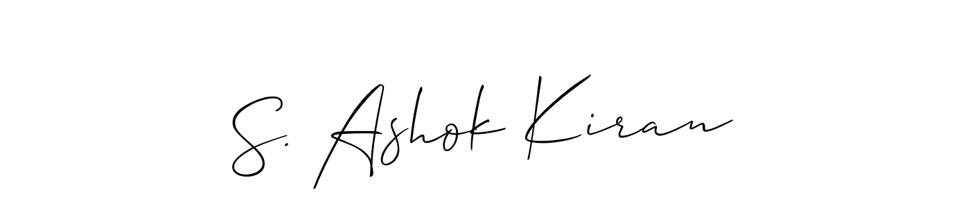 Also we have S. Ashok Kiran name is the best signature style. Create professional handwritten signature collection using Allison_Script autograph style. S. Ashok Kiran signature style 2 images and pictures png