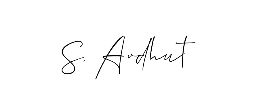 Similarly Allison_Script is the best handwritten signature design. Signature creator online .You can use it as an online autograph creator for name S. Avdhut. S. Avdhut signature style 2 images and pictures png