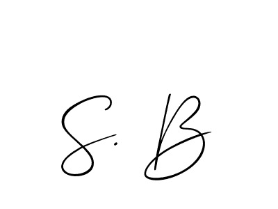 Also You can easily find your signature by using the search form. We will create S. B name handwritten signature images for you free of cost using Allison_Script sign style. S. B signature style 2 images and pictures png