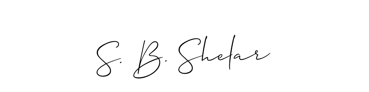 Allison_Script is a professional signature style that is perfect for those who want to add a touch of class to their signature. It is also a great choice for those who want to make their signature more unique. Get S. B. Shelar name to fancy signature for free. S. B. Shelar signature style 2 images and pictures png