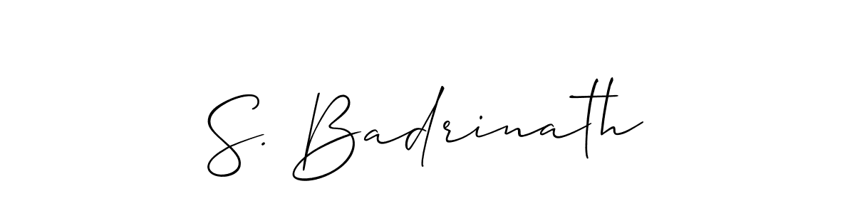 Check out images of Autograph of S. Badrinath name. Actor S. Badrinath Signature Style. Allison_Script is a professional sign style online. S. Badrinath signature style 2 images and pictures png