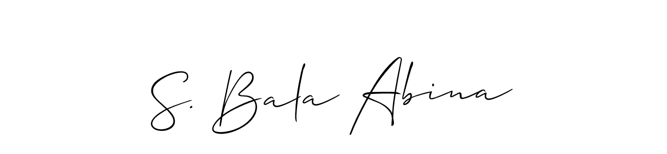 S. Bala Abina stylish signature style. Best Handwritten Sign (Allison_Script) for my name. Handwritten Signature Collection Ideas for my name S. Bala Abina. S. Bala Abina signature style 2 images and pictures png