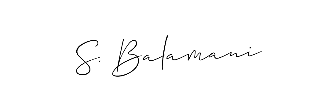 It looks lik you need a new signature style for name S. Balamani. Design unique handwritten (Allison_Script) signature with our free signature maker in just a few clicks. S. Balamani signature style 2 images and pictures png