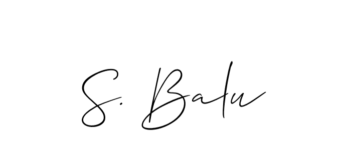 Check out images of Autograph of S. Balu name. Actor S. Balu Signature Style. Allison_Script is a professional sign style online. S. Balu signature style 2 images and pictures png