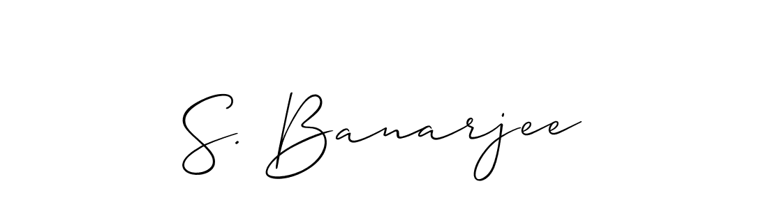 Make a short S. Banarjee signature style. Manage your documents anywhere anytime using Allison_Script. Create and add eSignatures, submit forms, share and send files easily. S. Banarjee signature style 2 images and pictures png